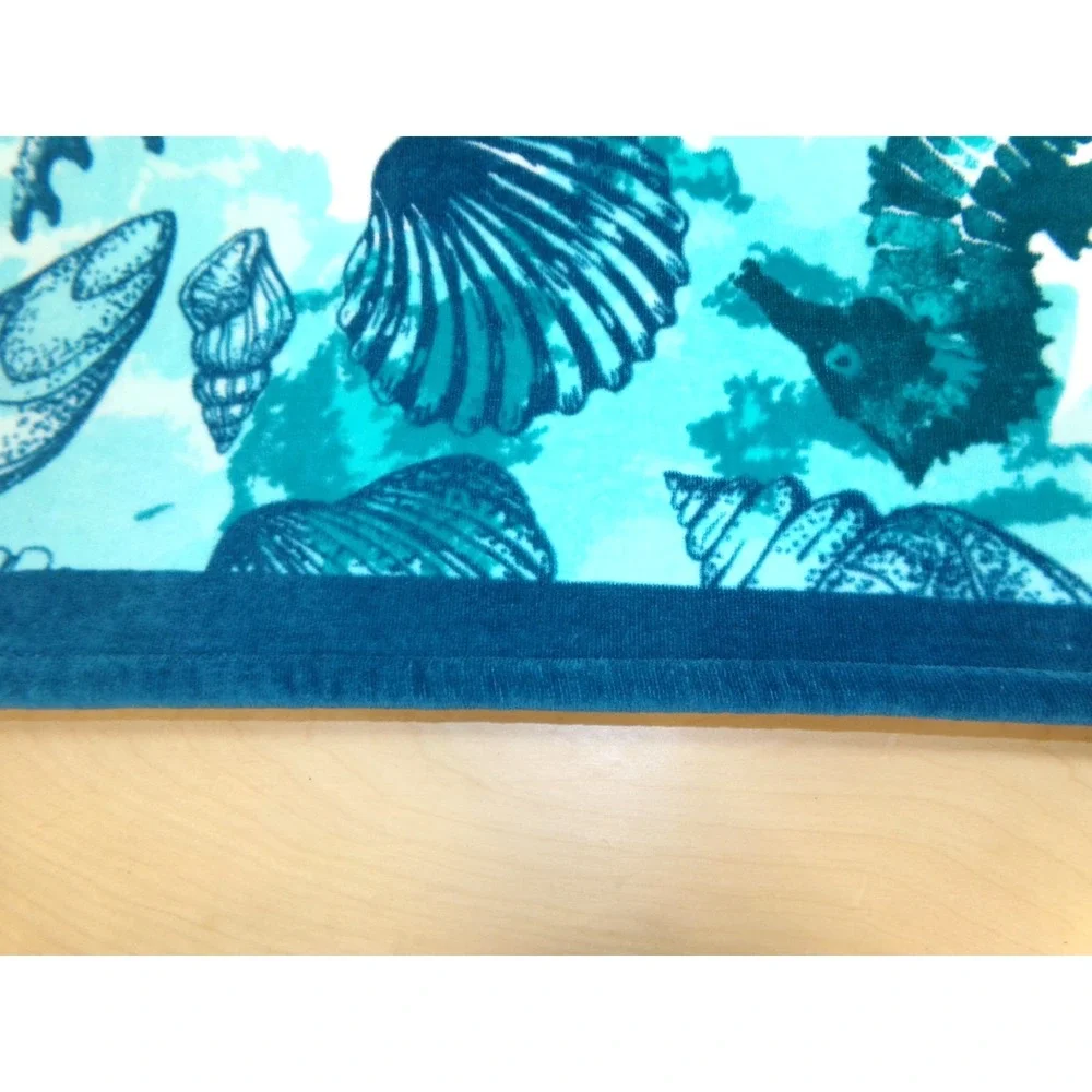 Kassa Fina Coastal Home Collection Bath Towel & Wash Cloth Seahorse‎ Shells